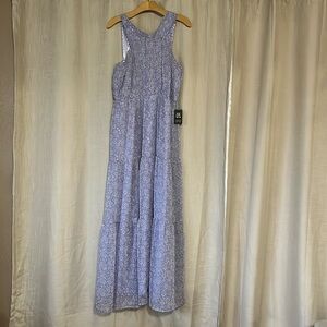 Lilac floral dress fully lined size S
